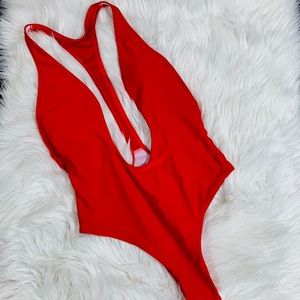 Red One-piece Swimsuit